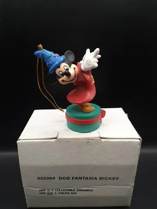 Vintage Disney Fantasia Mickey Mouse Christmas Ornament Grolier DCO 025904 W/BOX - Picture 1 of 11