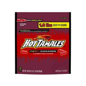 Hot Tamales Fierce Cinnamon Chewy Candy, 28.8 ounce Stand Up Bag, 1 count... - Picture 1 of 6