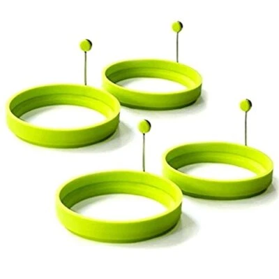 Spiegeleiform für Bratpfanne4er Pack Silikon Ei Ringe Eierformer Pfannkuchen ... - Bild 1 von 4