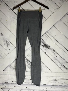 Lululemon Leggings Donna 4 Grigio Erica Caviglia Palestra Yoga Allenamento Comodo Elasticizzato - Foto 1 di 8