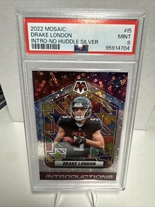 2022 Panini Mosaic Drake London Intro - No Huddle Silver PSA 9 RC FALCONS - Bild 1 von 3