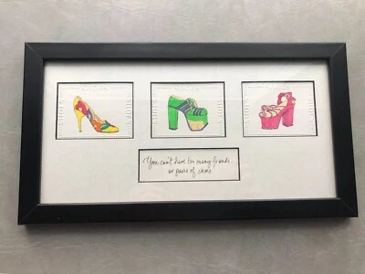 Framed Art YOU CAN'T HAVE TOO MANY FRIENDS OR PAIRS OF SHOES Black Frame Glass - Image 1 of 4