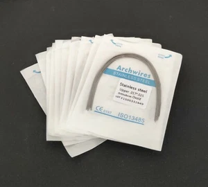 30 Packs 300 Pcs Dental Stainless Steel Rectangular Arch Wire Bows Ovoid Form - Picture 1 of 8