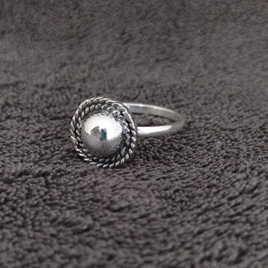 925 Sterling Silver Ball Ring Statement Handmade Ring Woman Ring All Size SH128 - Picture 1 of 3