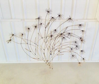 FIRMADO Escultura Colgante de Pared Vintage Mediados de Siglo Curtis Jere POM POM Erizo de Mar Foto 1 de 4