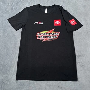 Camisa de carreras Joe Gibbs para hombre mediana negra emitida por el equipo Toyota Interstate Baterías - Imagen 1 de 9