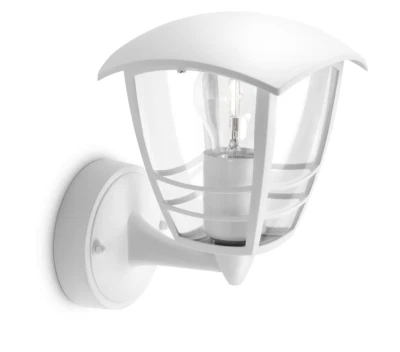 Philips Creek 60w Outdoor White Wall Lantern With E27 Fitting — 第 1/4 张图片