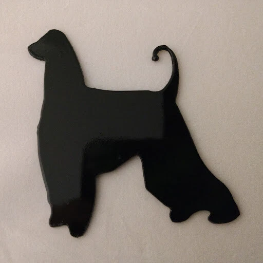 Afghan Hound Refrigerator magnet black silhouette Made in the USA - Image 1 of 1