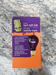 BLACK LIGHT 75 WATT TESTED, STANDARD LIGHT BULB - Picture 1 of 4