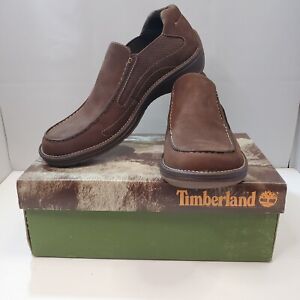 Timberland Women's Spokane Slip-On Smart Comfort Leather Casual Brown Shoes 10M