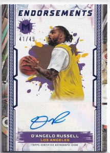 2023-24 Topps Motif - Endorsements Autographs D'Angelo Russell #ME-DR /49 Auto - Picture 1 of 2