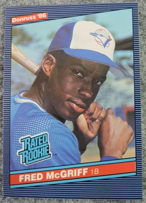 1986 Donruss #28 Fred McGriff Rookie Baseball Card - Image 1 of 2