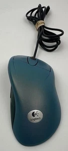 Logitech MouseMan Wheel Mouse M-UN53b (830445-0000) Optical Blue VTG Rare TESTED - Picture 1 of 24