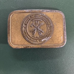 VTG Sheet Workers Metal  International Association Belt Buckle Union AFL CIO - Picture 1 of 6