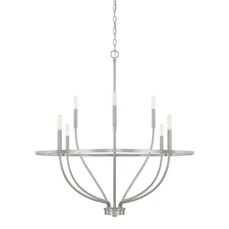 Capital Lighting 428501BN Greyson 12 Light Chandelier Brushed Nickel