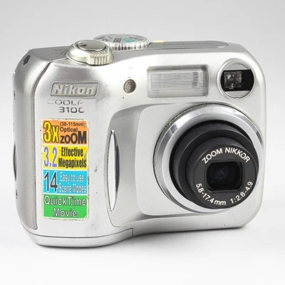 Nikon Coolpix 3100 - 3.2MP 3X Optical Zoom - Compact Digital Camera - Silver - Image 1 of 4