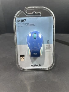 NEW LOGITECH WIRELESS M187 ULTRA PORTAL MINI POCKET SIZED MOUSE TEAL SEALED - Picture 1 of 1