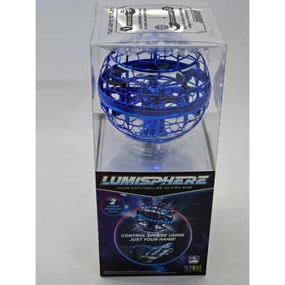 Lumisphere Hand Controlled Action Orb Blue LED Flying Ball Drone Toy Kids STEM - Image 1 of 4