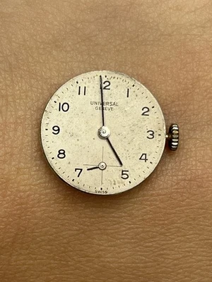 Universal Geneve Dial & Movement Manual Cal 800 Jewels 17 Swiss Made Running - Image 1 of 4