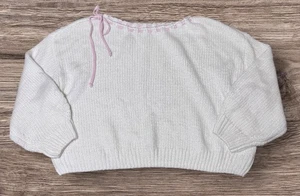 Hollister | White Off The Shoulder Cozy Sweater | Women Sz XL - Picture 1 of 4
