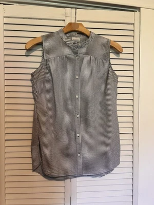 Camisa de Caminata COLUMBIA para Mujer Mediana M Sin Mangas Ligera Botón Seersucker Foto 1 de 4