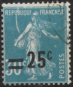 FRANCE VARIETE - TYPE SEMEUSE FOND PLEIN SURCHARGE N° 217 OBLITERE - Imagen 1 de 2