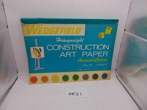 Vintage 1960's S.S. Kresge KMart Wedgefield Colored Construction Paper Partial - Picture 1 of 9