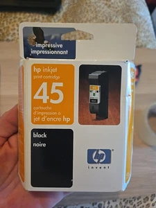 HP INKJET Print Cartridge, 45 black, 42mL, Unopened, New old stock, Mar 05 - Picture 1 of 4