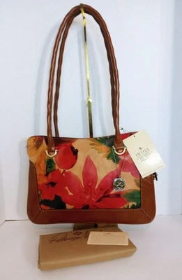 NWT Patricia Nash Malvizza Leather Shoulder Bag Satchel In Spring Multi - Image 1 of 4