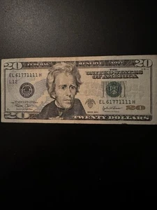20 Dollar Bill 2004 Fancy Serial Number  - Picture 1 of 4