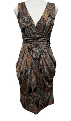 I.N. San Francisco Y2K Babydoll Empire Waist Paisley Boho Dress Women’s Small - Image 1 of 4