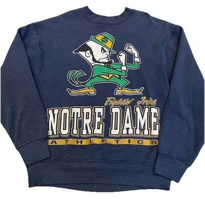Sudadera de fútbol Salem Sportswear vintage de Notre Dame hecha en EE. UU. lucha irlandesa Foto 1 de 4