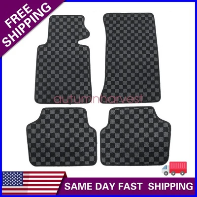 Alfombrillas 2 filas bandera a cuadros para BMW E46 1999 2000 2001 2002 serie 3 Foto 1 de 4