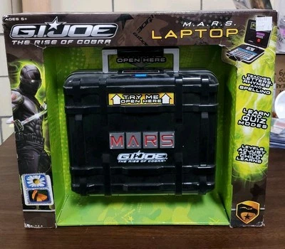 GI Joe MARS Learning Laptop Rise Of Cobra 2009 Black Briefcase Computer Hasbro  - Image 1 of 2