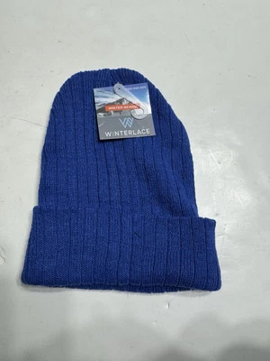 Winterlace Blue Youth Kids Winter Acrylic Beanie NWT - Image 1 of 4