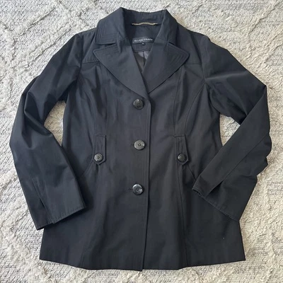 Ellen Tracy 夹克黑色防水中号经典  — 第 1/4 张图片