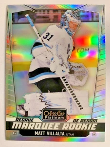 #214 Matt Villalta Rookie RC 2024-25 O-Pee-Chee Platinum RAINBOW Parallel - UTAH - Foto 1 di 2