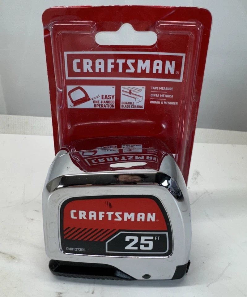 Craftsman 25ft Chromelock Tape Measure CMHT37365 - Image 1 of 4