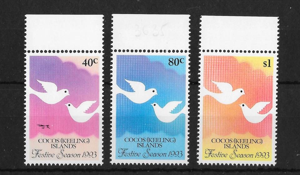 Cocos Keeling Is 1993 Christmas sg293-295 MNH/UMM - Bild 1 von 1
