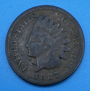 1887 Indian Head Cent Penny - Picture 1 of 2