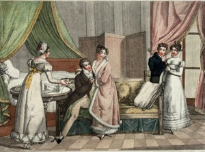 Le Lever de la Mariee GRAVURE Begat CURIOSA Nuit Noces XIX° - Picture 1 of 3