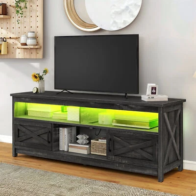 LED TV Stand for 75/65 inch TV Entertainment Center Media Console Table Cabinet - Image 1 of 4