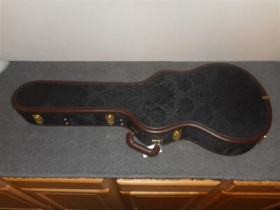 NUEVO - Estuche de cuerpo hueco PRS, cachemir negro, interior azul, #101748:003 Foto 1 de 2