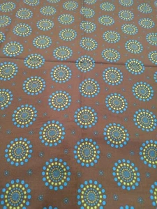 Tiddlywinks Are in Turnmire Moda Brown green blue Fabric polka dot spots circles - Picture 1 of 1