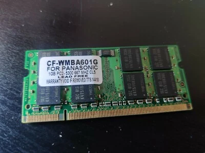 1GB (1x1GB) Panasonic CF-WMBA601G PC2-5300S Laptop RAM - Image 1 of 2