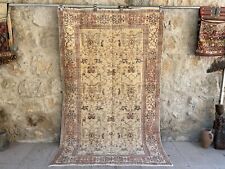 Handknotted turkish vintage oushak rug