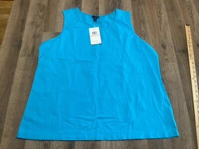 Camiseta sin mangas ERIKA, para mujer talla 2X, azul claro, sin mangas, nueva con etiquetas Foto 1 de 4