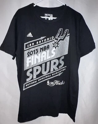 Camiseta San Antonio SPURS NEGRA NBA 2013 Finales Adidas Manga Corta Talla Grande Foto 1 de 3