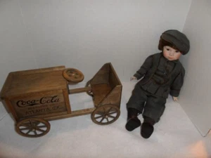 Coca Cola Franklin Mint Heirloom Doll "Kirby" with Cart - Picture 1 of 13