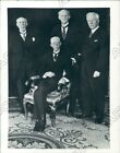 1938 King Gustav V Of Sweden With His Royal Brothers All Princes Press Photo